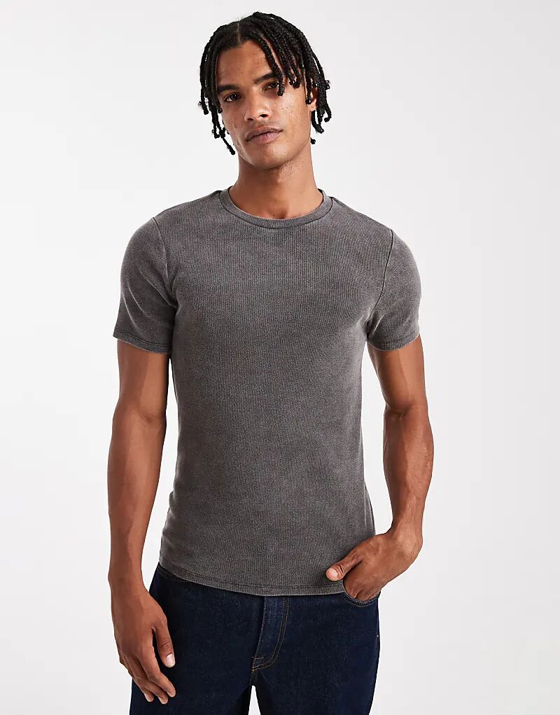 

Футболка ASOS DESIGN Essentials облегающего кроя черного цвета