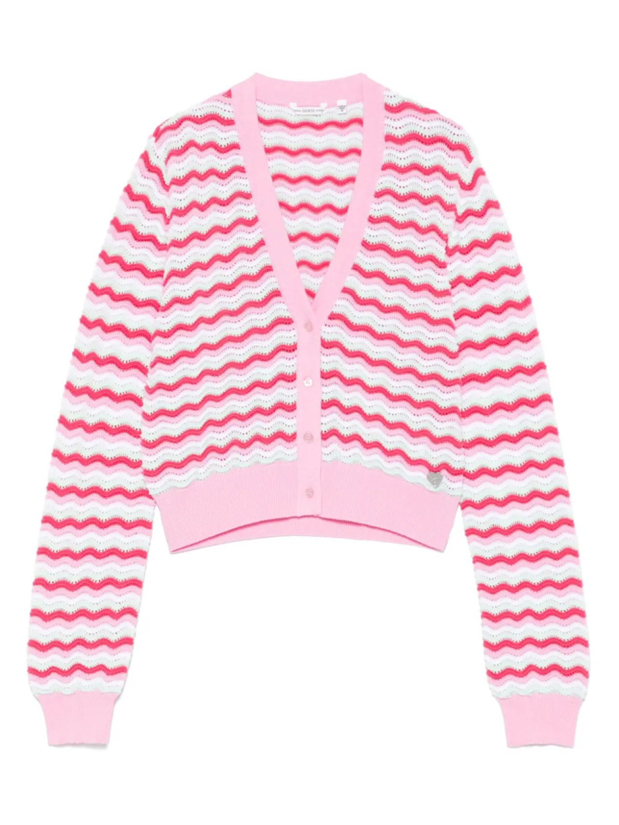 

Полосатый кардиган guess kids, розовый