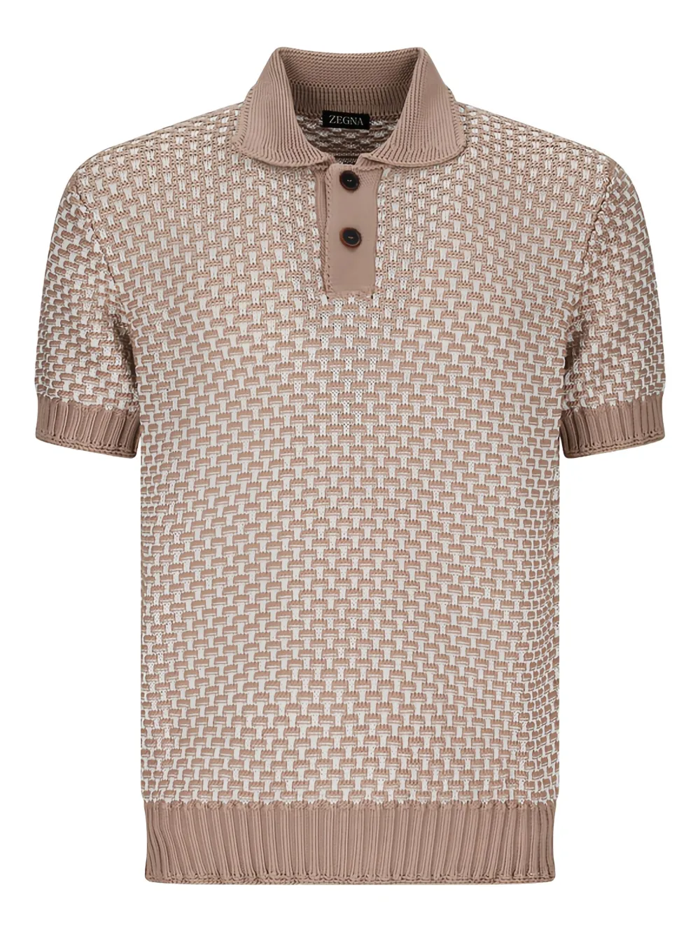 

Фактурная рубашка поло Zegna, нейтральный