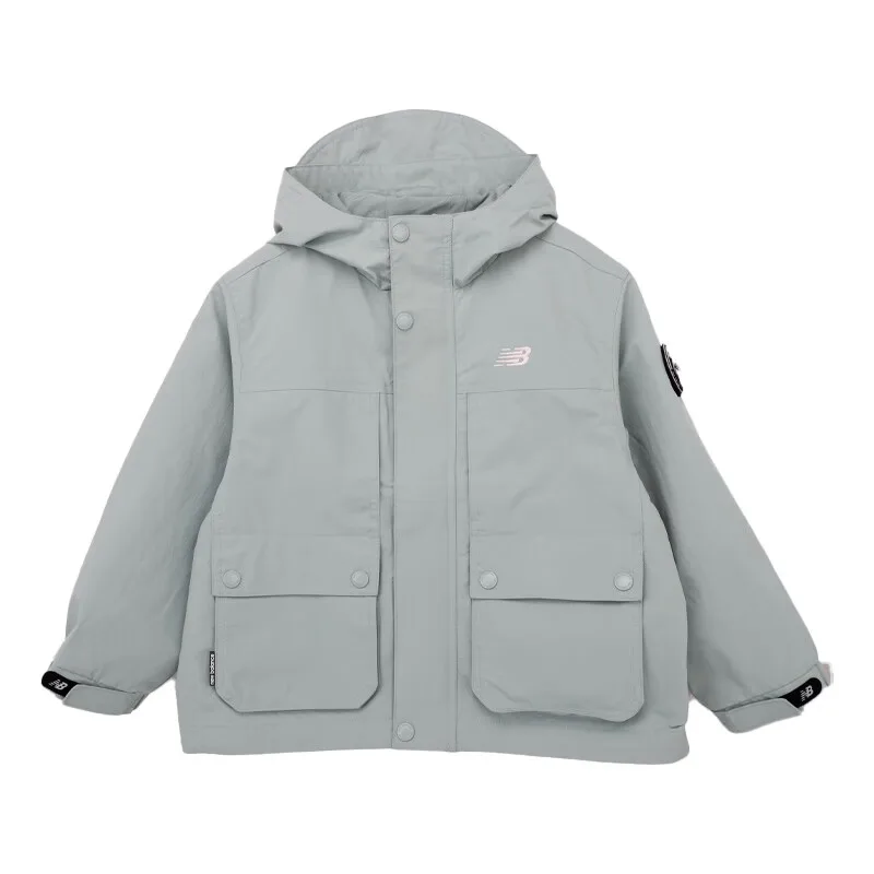 Детская куртка с капюшоном Moderate New Balance, светло-синий