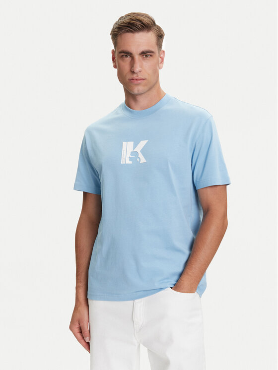 

Футболка regular fit A3M17057 Karl Lagerfeld Jeans, голубой