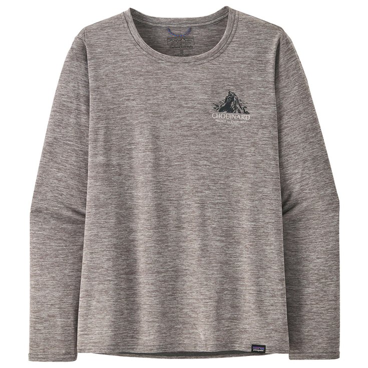 

Футболка для походов w's ls capilene cool daily graphic chouinard crest feather gray - xs Patagonia