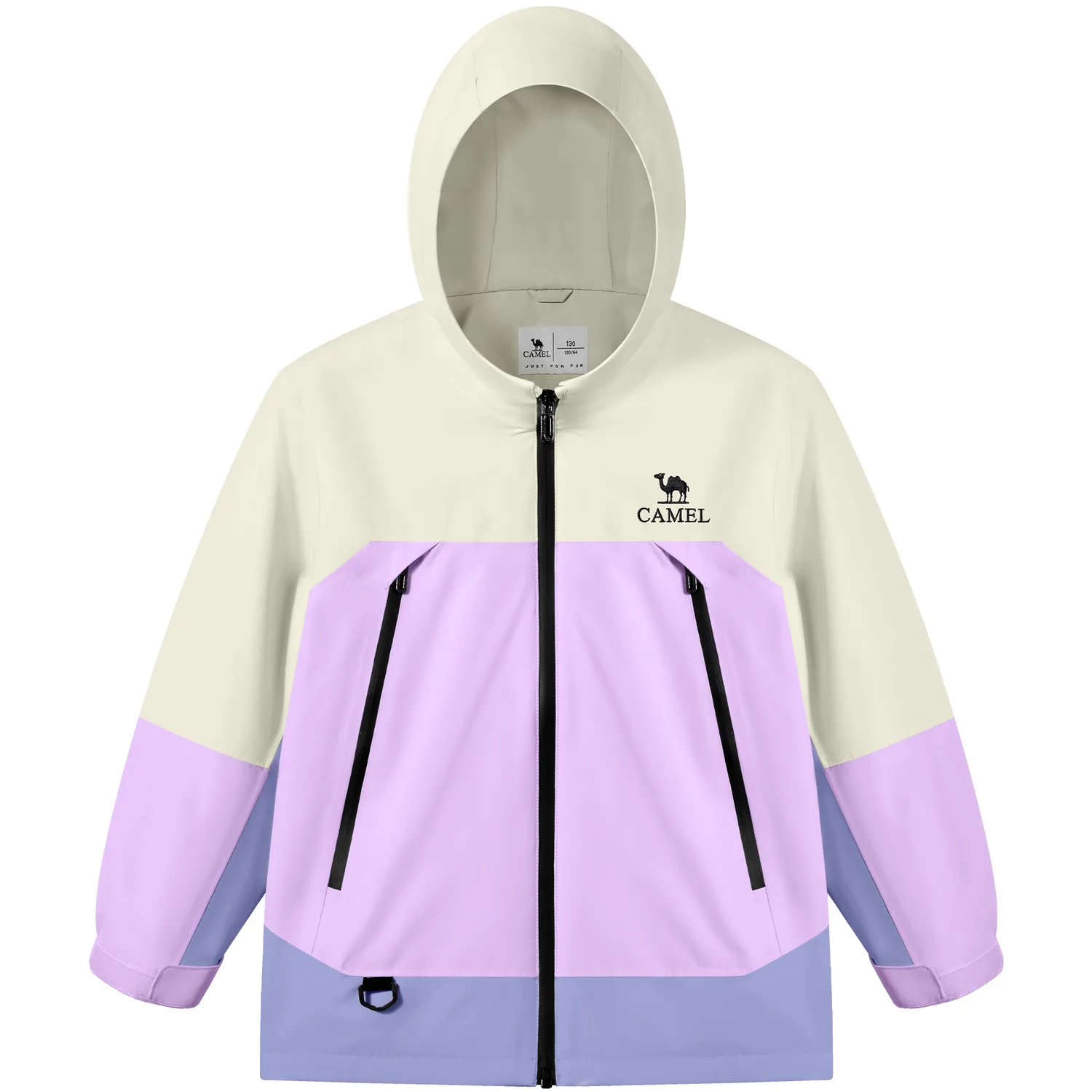 Детская ветровка с капюшоном CAMEL, Light Jade White/Lavender/Snow Cyan Purple