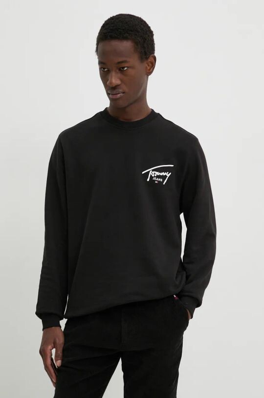 

Хлопковая толстовка Tommy Jeans, черный