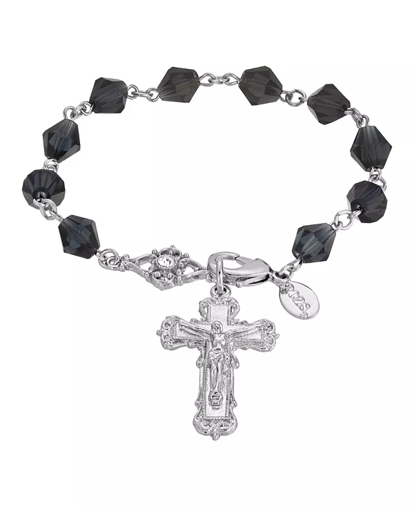 

Серебряно-Голубой браслет с распятием Symbols Of Faith, blue