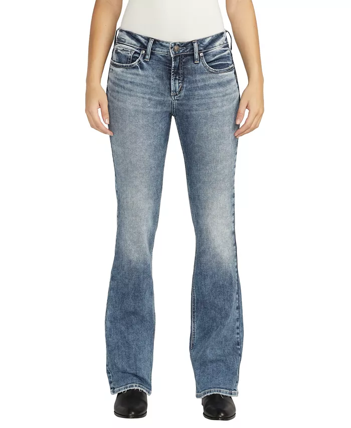 

Женские джинсы Suki Mid Rise Bootcut Silver Jeans Co., синий