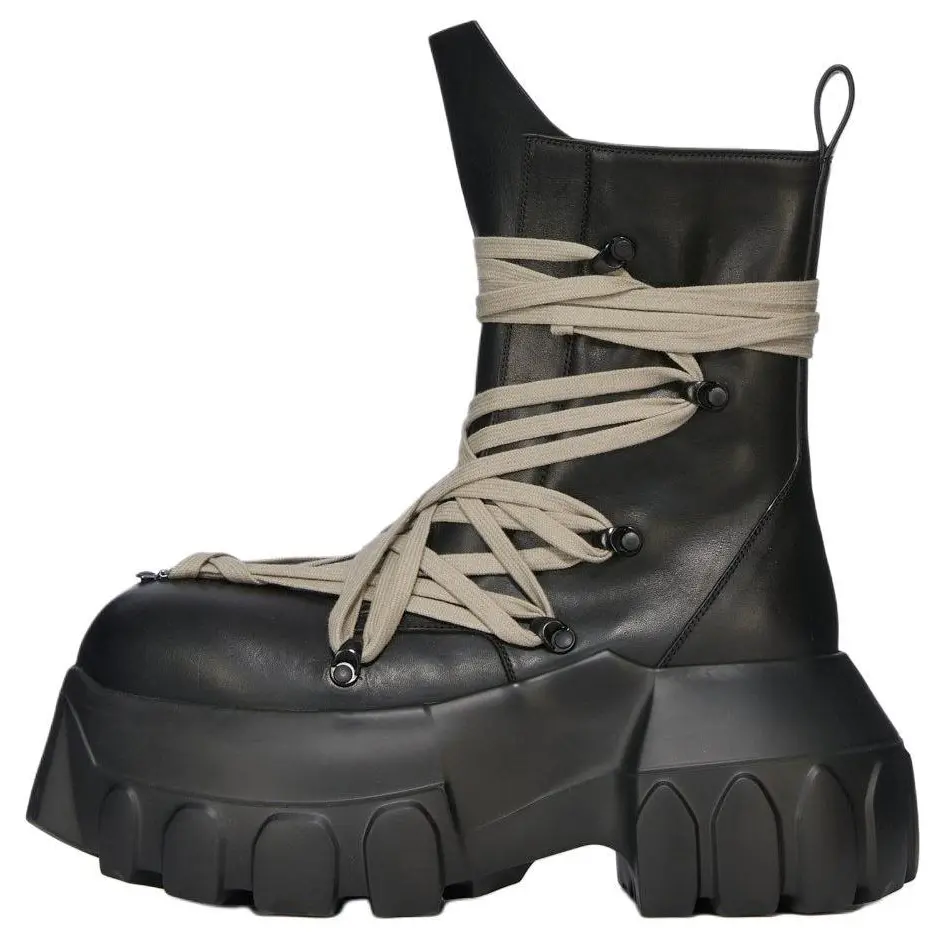 

RICK OWENS /RO Ботильоны Hollywood Megalaced Ankle Boots Men's Black