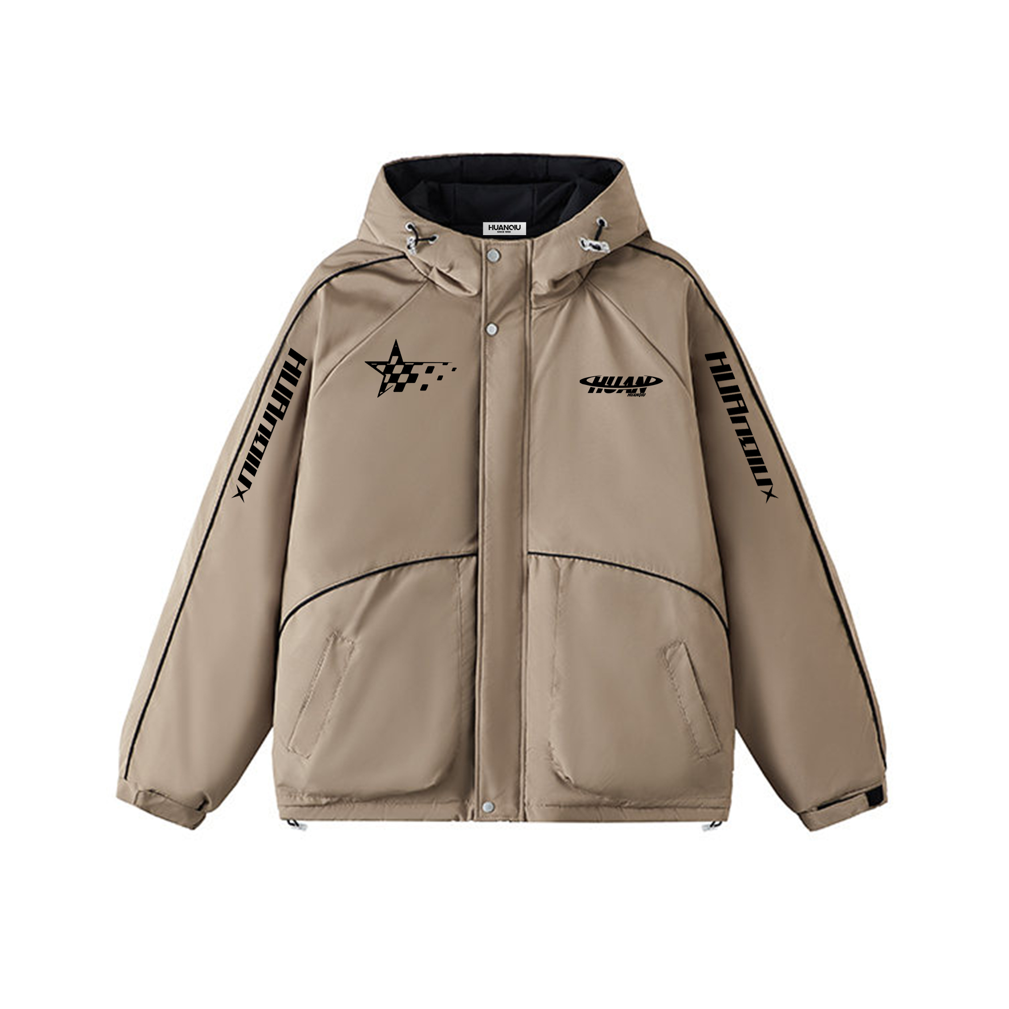 

Пуховик Unisex Hooded Thickened HUANQIU, хаки