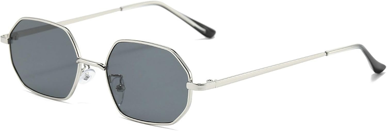 

Модные металлические многоугольные солнцезащитные очки для женщин и мужчин, золотистые, винтажные, неправильной формы, маленькие, ретро, ​​шестиугольные солнцезащитные очки mincl, C3