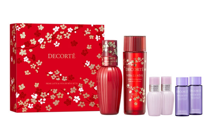 Daike Floral Brocade Edition Butter Perilla Leaves набор для ухода за кожей, освежающий и контролирующий жирность, увлажняющий комплект из 6 предметов DECORTE — фото 2