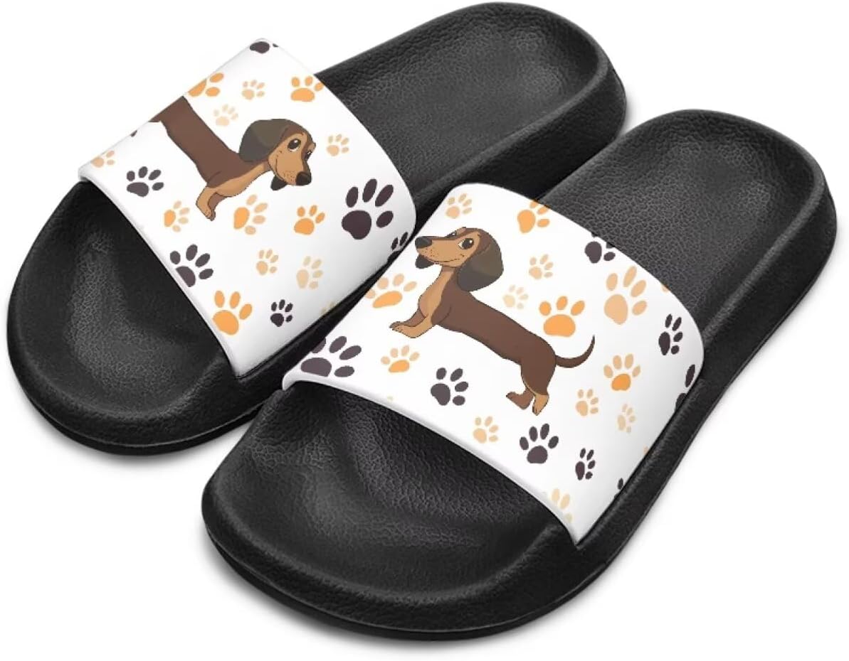 

Детские тапочки, пляжные сандалии, сланцы, шлепанцы для детей унисекс, мальчиков и девочек, подарок для дочерей, сыновей, младших братьев и сестер, черная подошва, размер для маленьких детей 11- для больших детей 3 Qoiuvncy