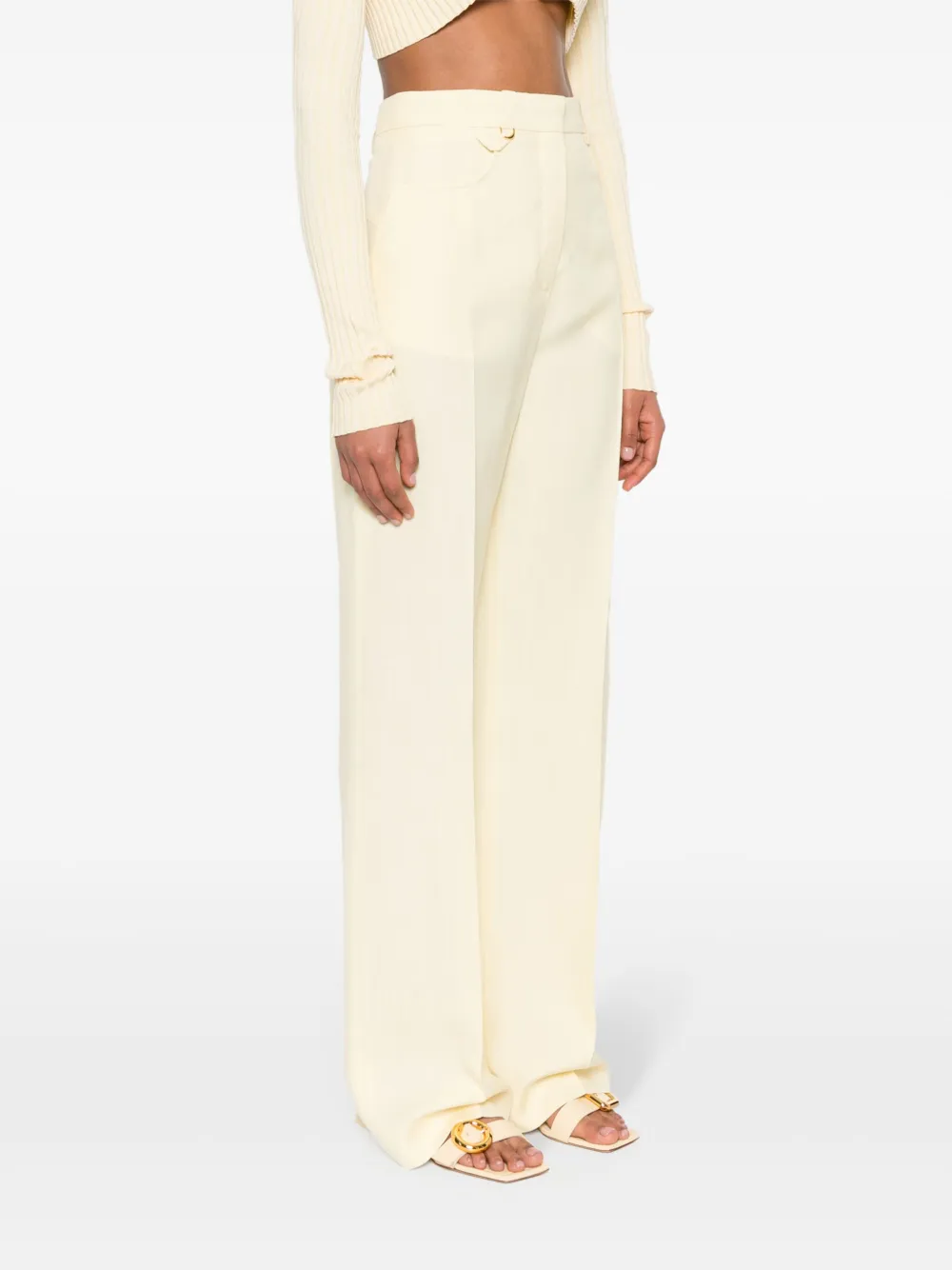 Расклешенные брюки Le Pantalon Sauge JACQUEMUS, желтый — фото 3