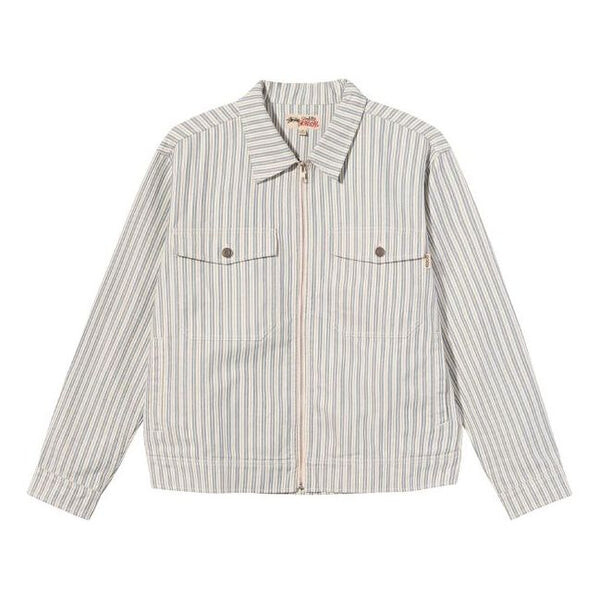 

Куртка Stussy Loose Stripe Long Sleeves Jacket Unisex Creamy White, цвет creamy