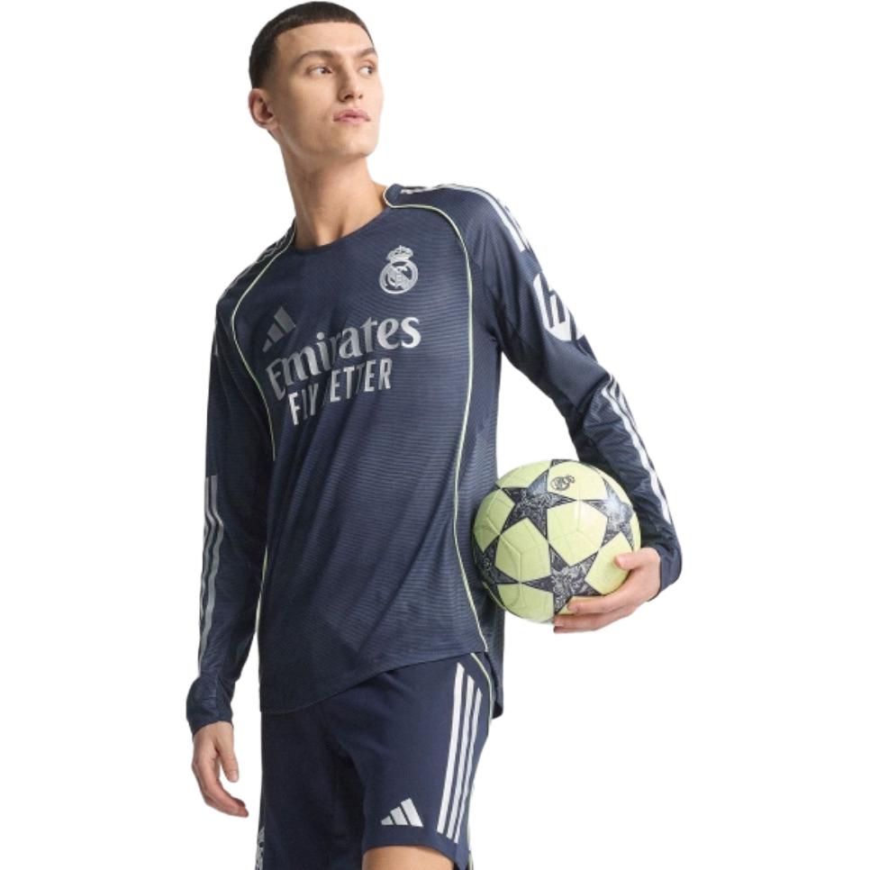 Футболка Real Madrid 25/26 длинный рукав гостевая аутентичная Adidas, Plain Jersey — фото 2