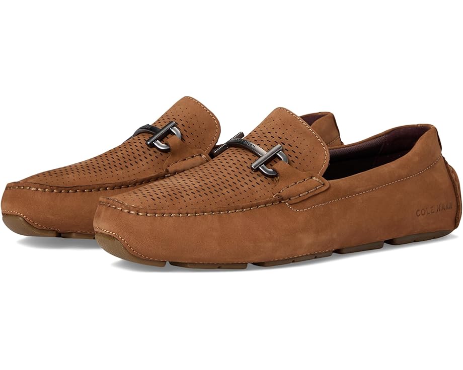 

Лоферы Cole Haan Grand Laser Bit Drivers, цвет Golden Toffee Nubuck/Gum
