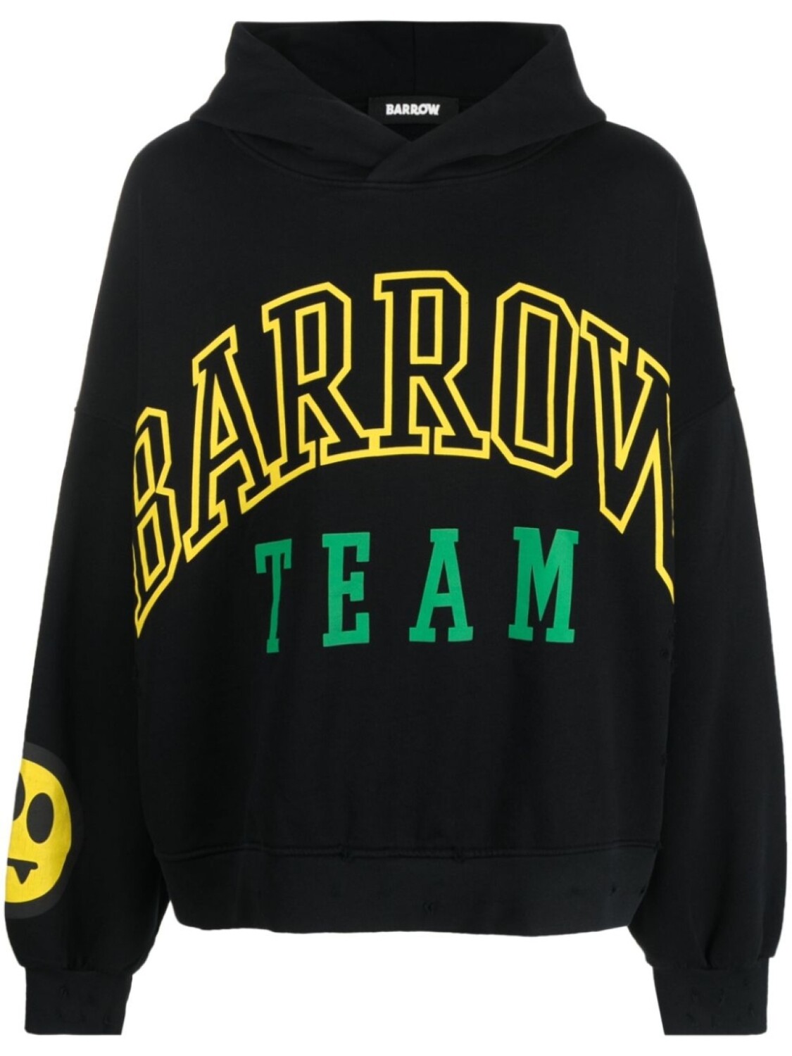 

BARROW logo-stamp cotton hoodie, черный