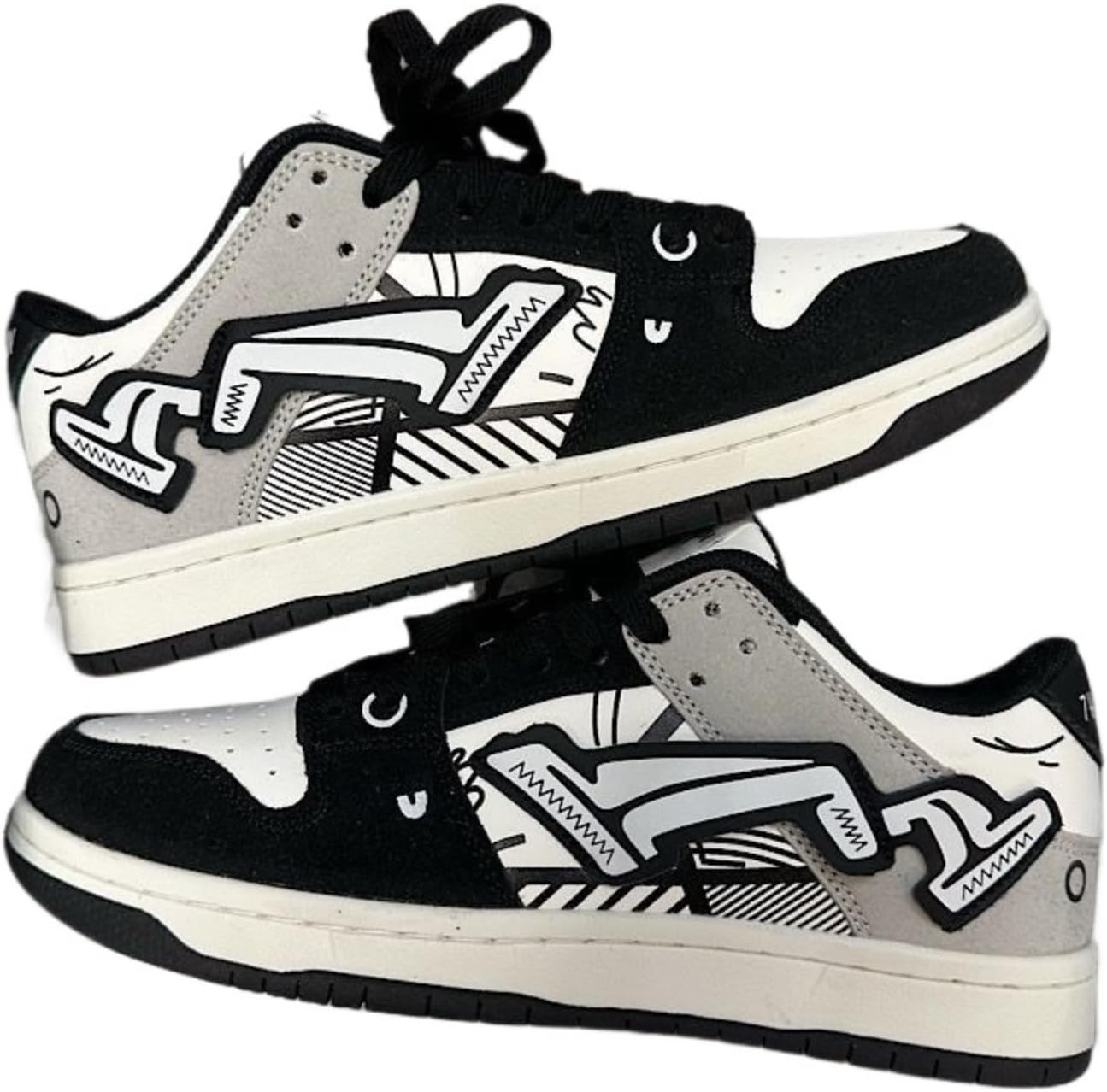 

Модные массивные кроссовки Y2K для женщин и мужчин, ретро стиль, удобные, противоскользящие, для улицы, прогулок и скейтборда Macefil, черный