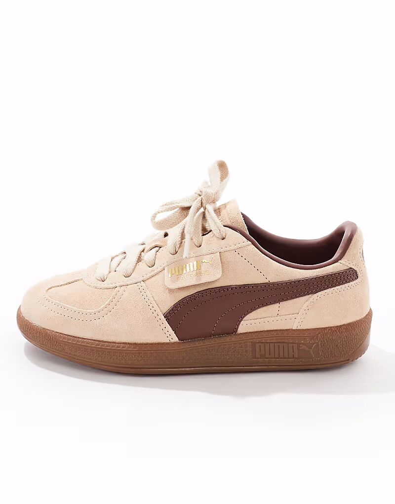 Кроссовки Puma Palermo светло-коричневого цвета — фото 2