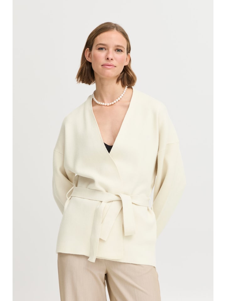 

B. young Кардиган BYOTARI с поясом - вязаный, свободного кроя, цвет "березовый"