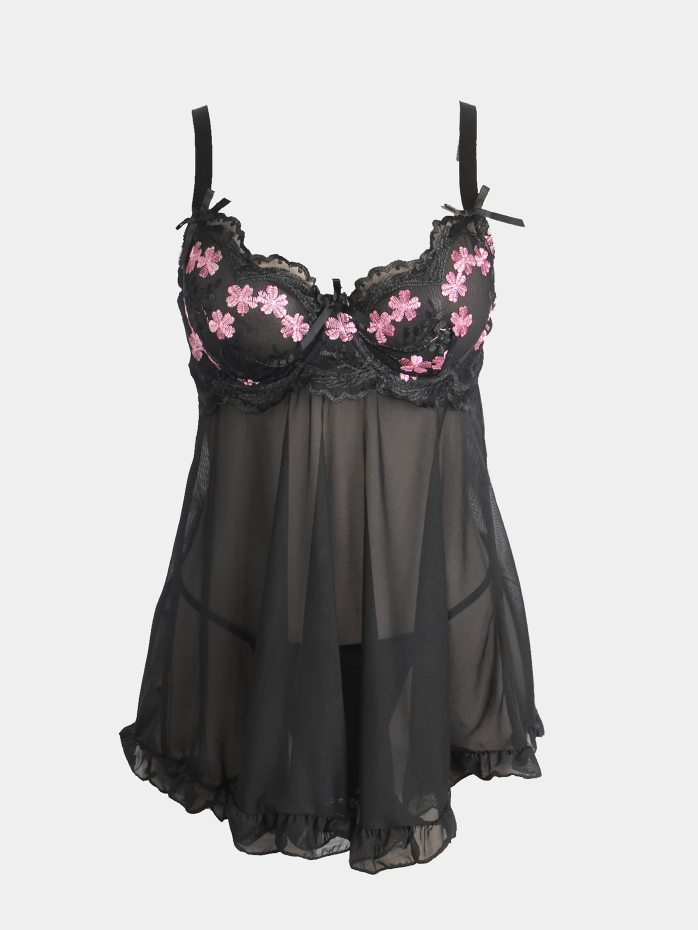 

ORGANZA Lingerie Пеньюар 'Babydoll' в черном цвете