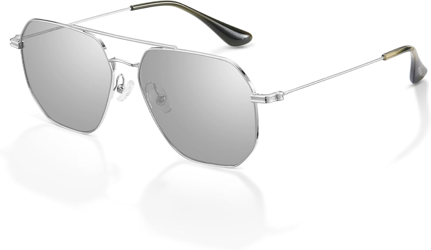 

Солнцезащитные очки-авиаторы MUJOSH, геометрические, легкие, двойная перемычка. Цвет: Лунный свет (Moonlight Silver/Dark Silver). Бренд: EssilorLuxottica. Для мужчин и женщин