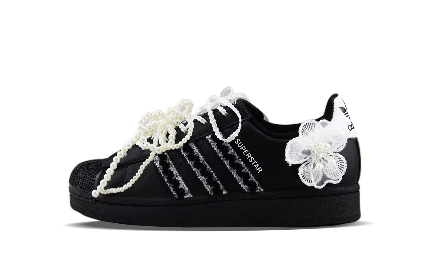 

Superstar 2 нескользящие устойчивые к истиранию низкие детские скейтбординг кроссовки white для подростков Adidas Originals, черный