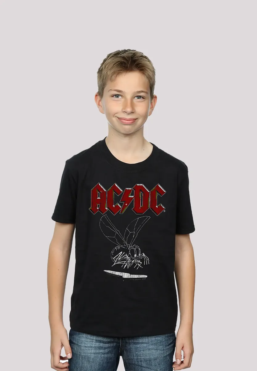 

Футболка F4NT4STIC "ACDC Fly On The Wall 1985 для детей и мужчин", принт, черный