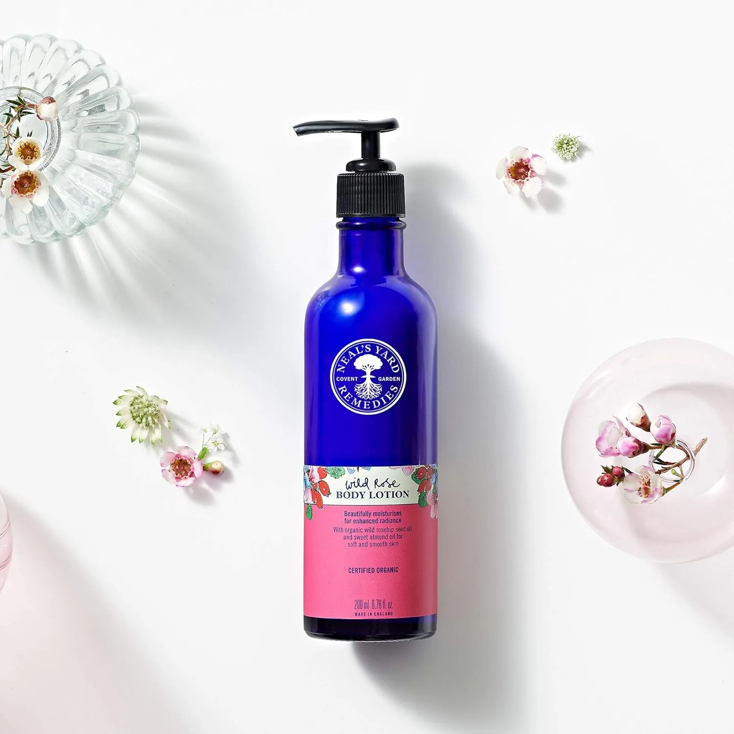 Увлажняющий лосьон для тела и рук Neal's Yard Remedies Wild Rose для всех типов кожи - увлажняющий и питательный лосьон для сухой кожи (170 г) — фото 2