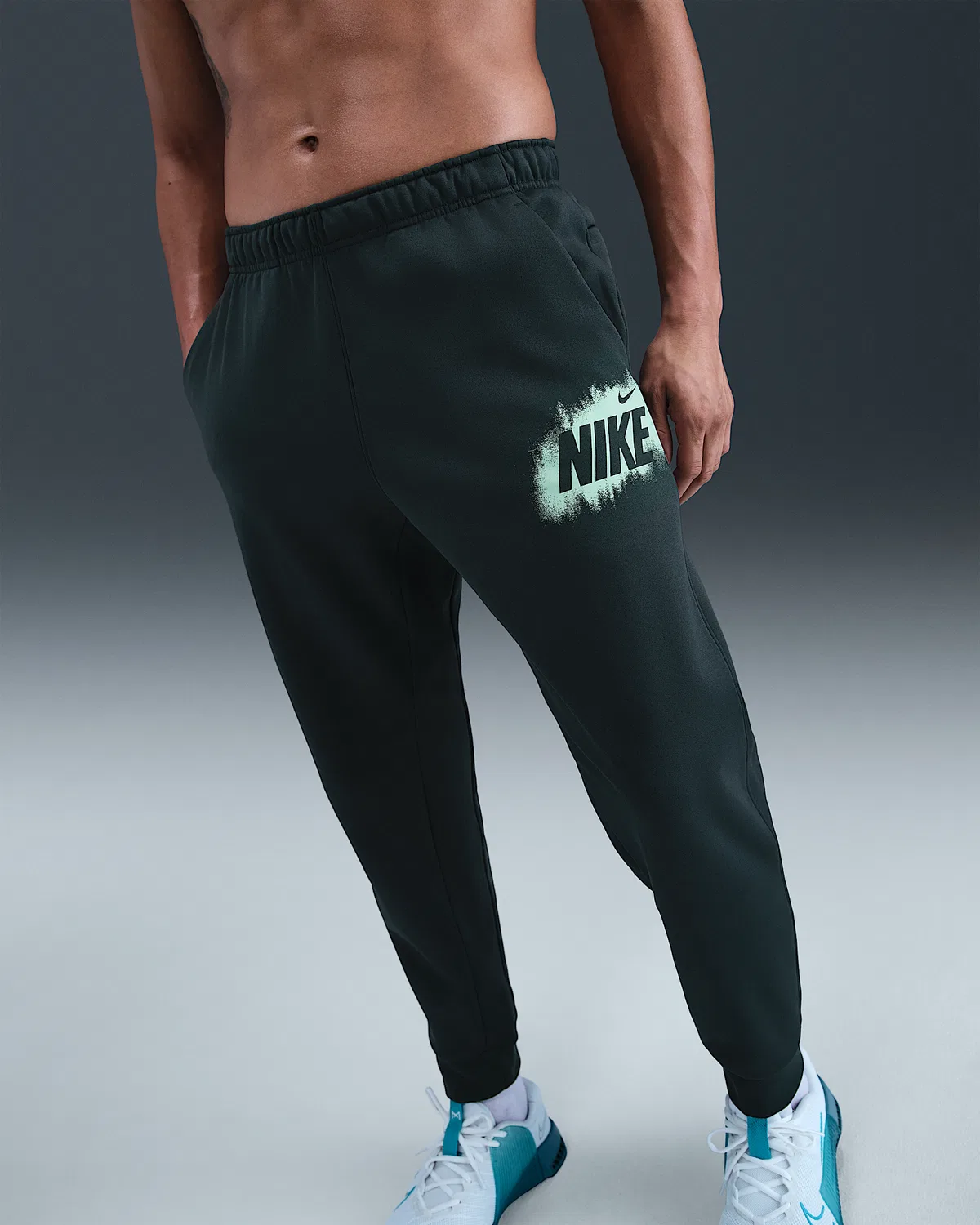 Мужские флисовые джоггеры Nike Therma-FIT, Seaweed — фото 2