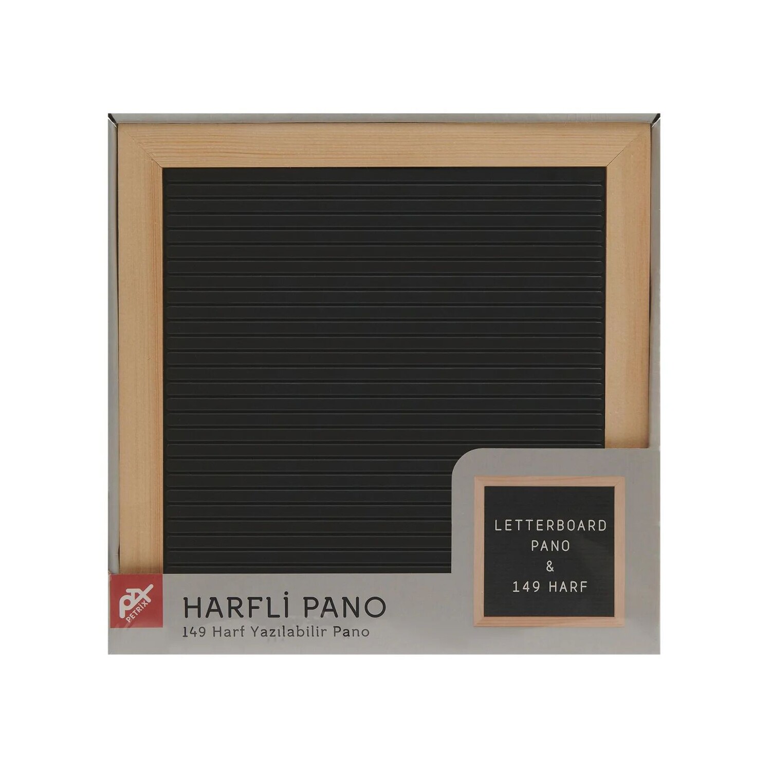 

Petrix PD84423 Деревянная доска для письма с буквами - черная - 25x25 см