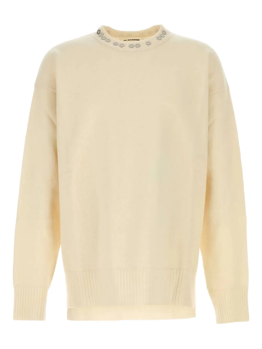 

Свитер с люверсами и круглым вырезом Jil Sander, нейтральный