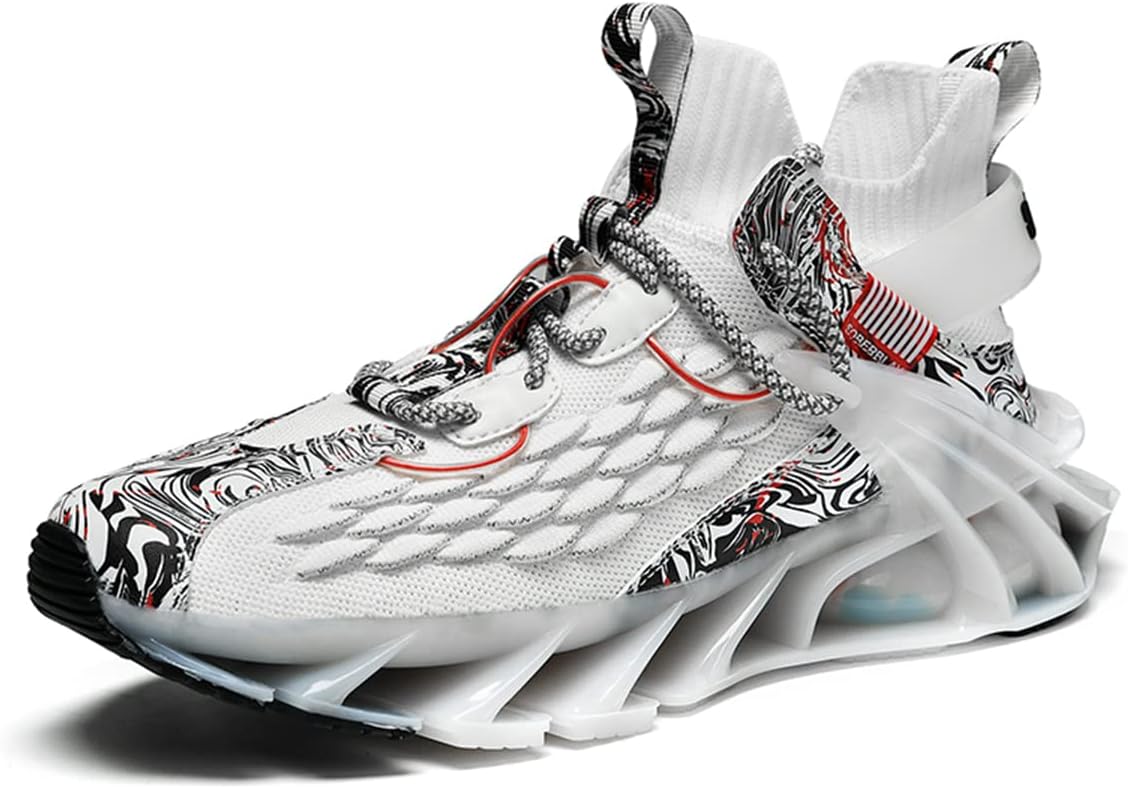 

Мужские модные кроссовки GSIGUL с лезвием, противоскользящие, для бега, тенниса и повседневной носки, белый