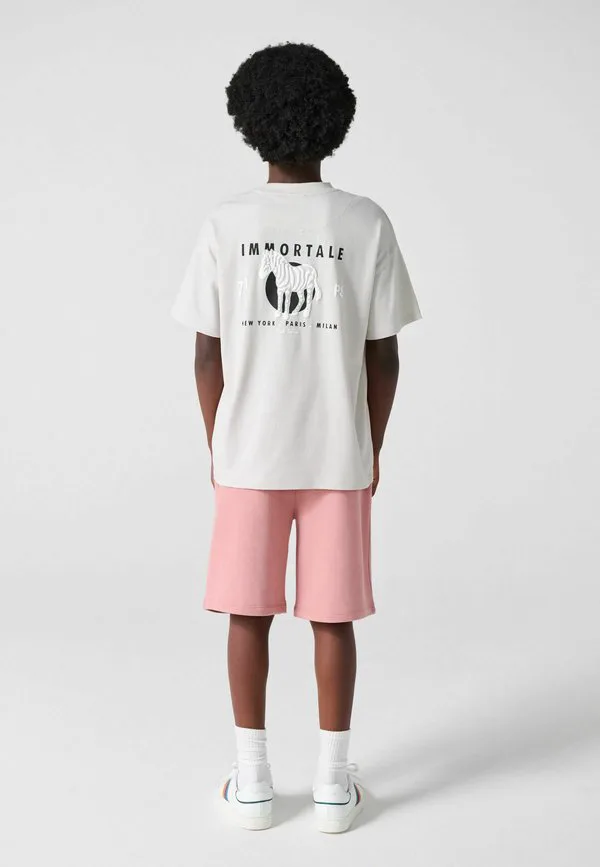 Шорты с графическим принтом, стандартного кроя. Paul Smith Junior, Grey Pink — фото 2