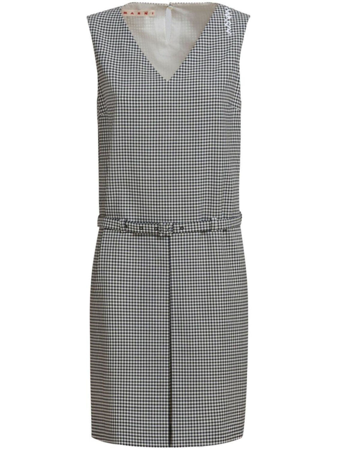 

Платье мини в клетку Marni, черный