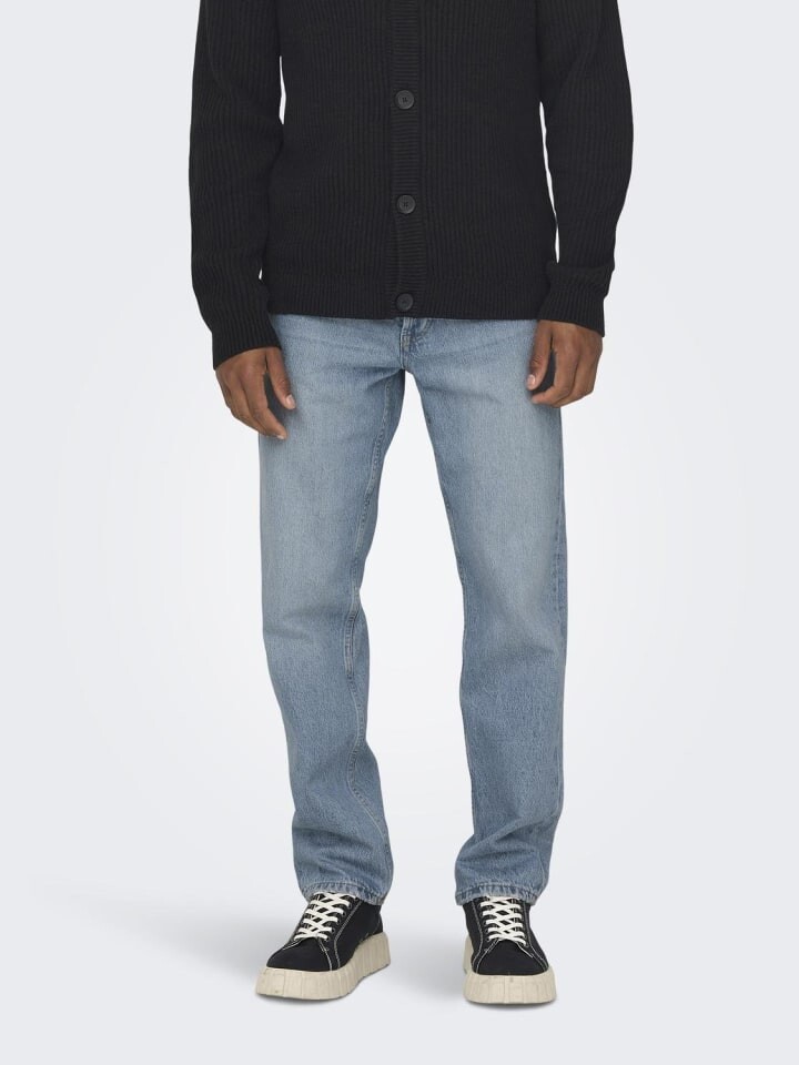 

Джинсы Only&Sons Regular Fit Denim Pants Straight mid Waist, голубой