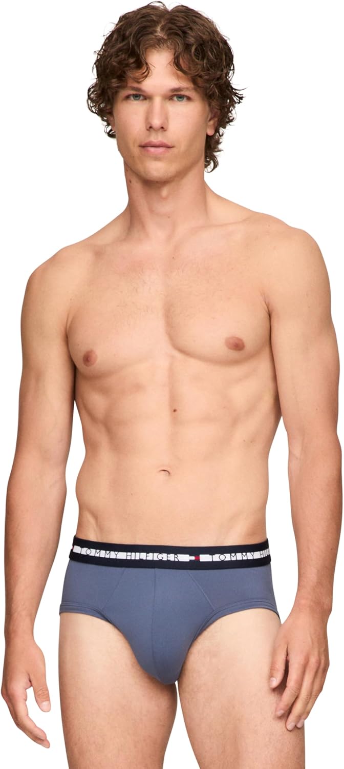 Комплект из 3 мужских трусов Tommy Hilfiger Comfort Plus, Grey Sky, Primary Red, Navy — фото 4