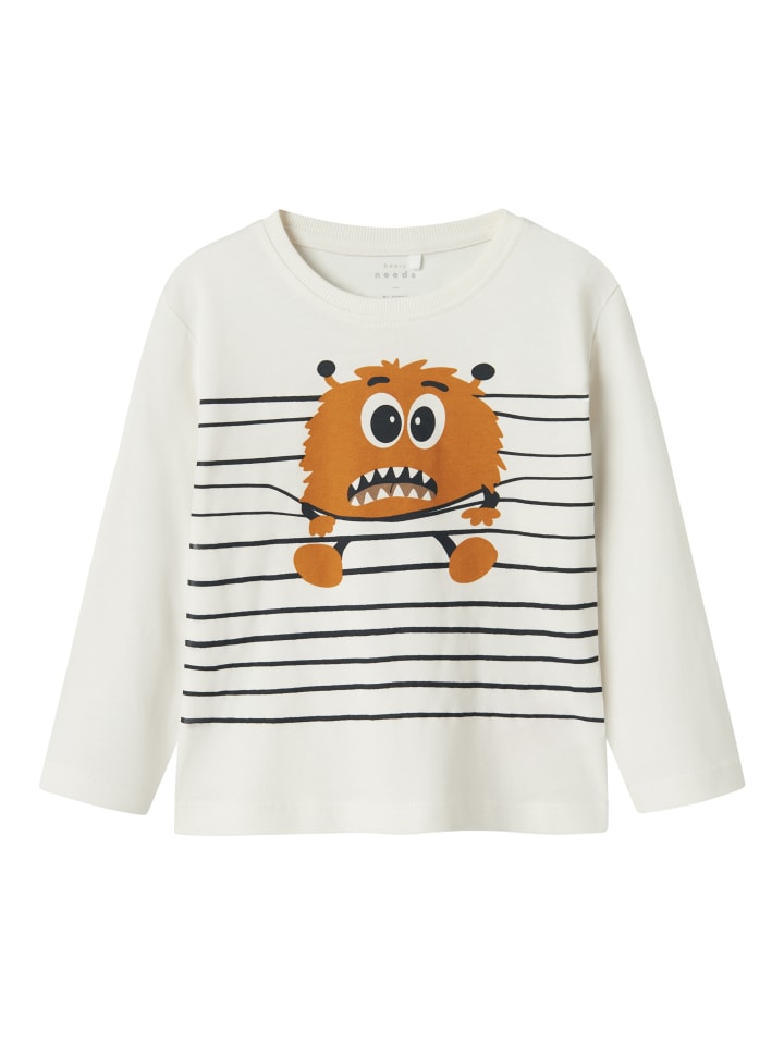 

Name it Белая футболка с длинными рукавами и принтом