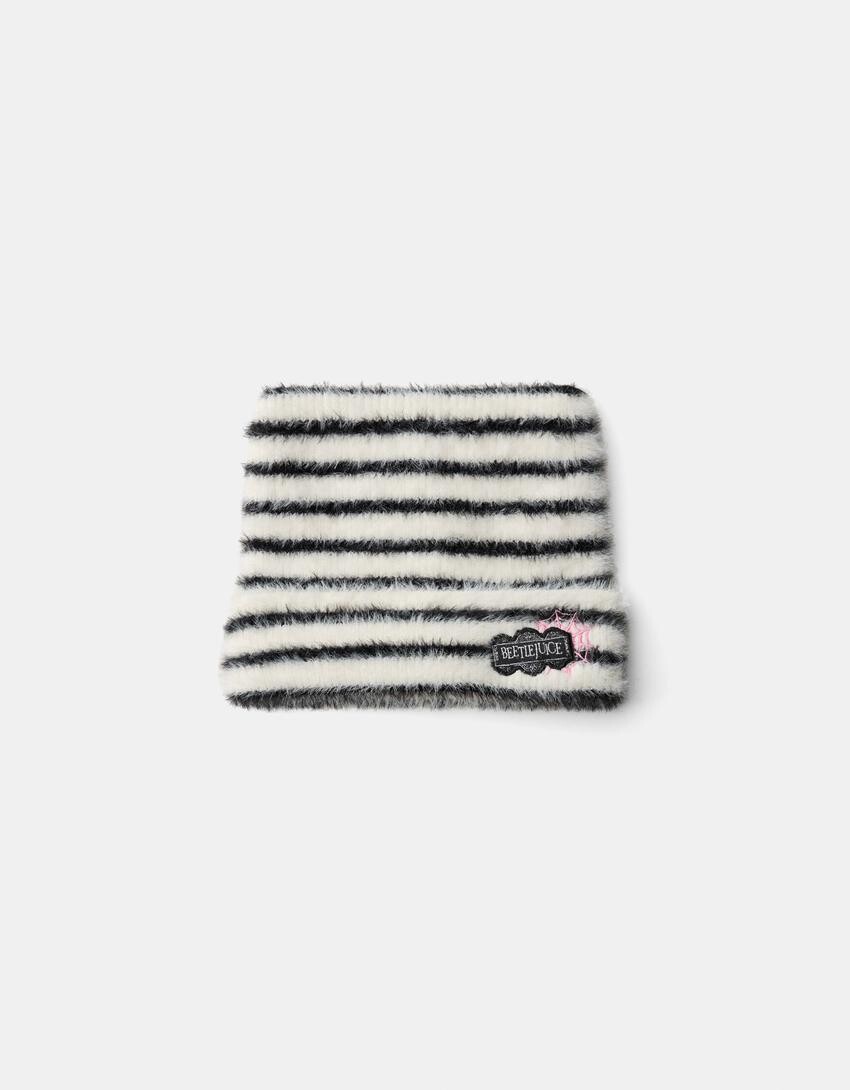 

Шапочка beershka x beetlejuice Bershka, черный