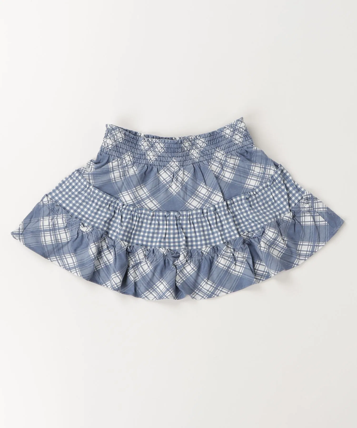 Детская юбка в клетку POLO RALPH LAUREN CHILDRENSWEAR с воланами синяя — фото 4