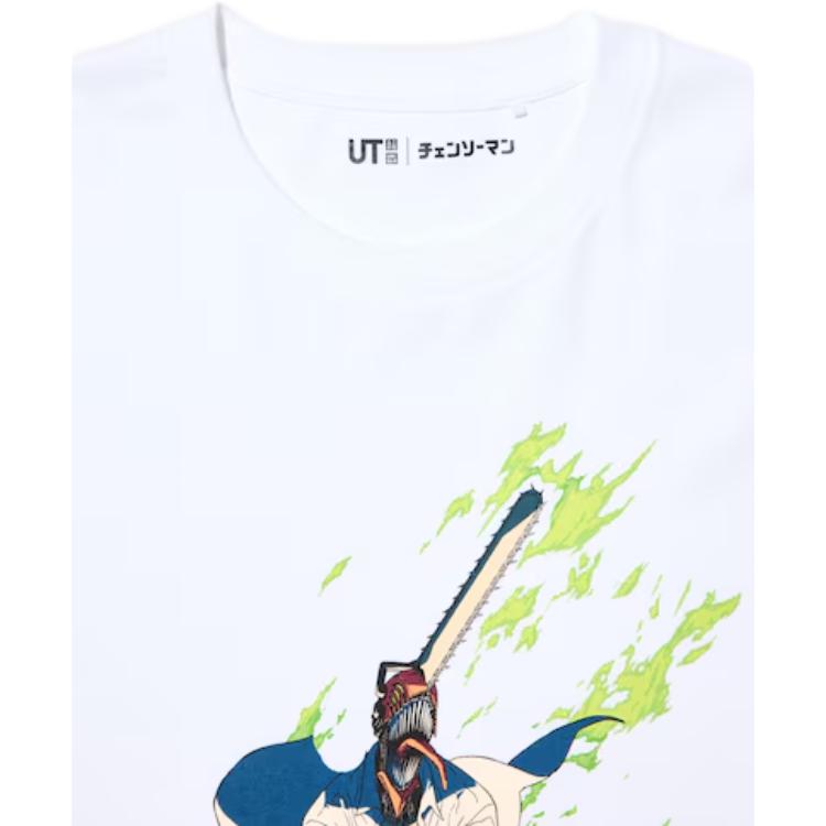 Футболка Unisex Chainsaw Man SS25 от DIANJUREN,LIANMINGKUAN UNIQLO, белый — фото 2
