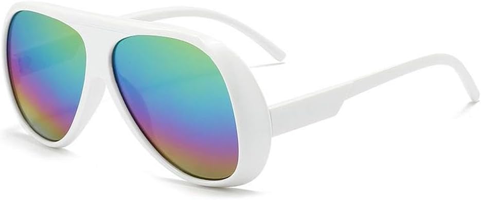 

Роскошные солнцезащитные очки большого размера для мужчин в стиле панк, модные очки больших размеров для женщин, популярные ретро-классические солнцезащитные очки TKKTLLT, White Colour