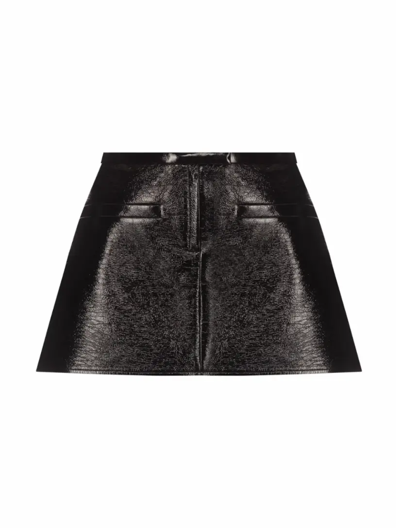 

Мини-юбка Vinyl Courreges, черный