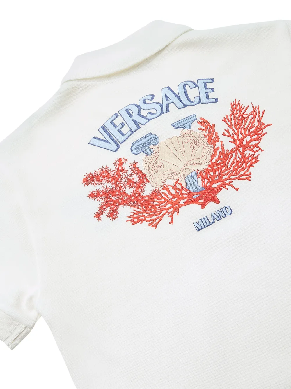 Рубашка поло University Coral Versace Kids, белый — фото 3