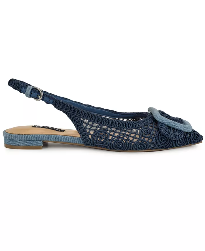 Женские мюли Jasser Slip On Dress Nine West, синий — фото 2
