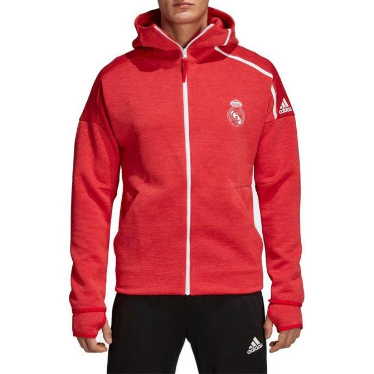 Мужская куртка Real Madrid CF красного цвета Adidas — фото 2