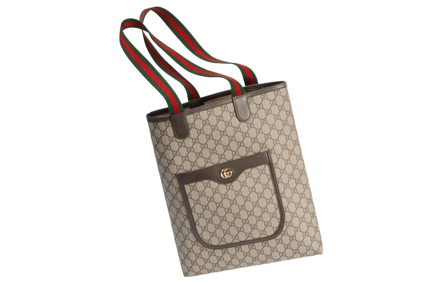 GUCCI Сумка-шоппер Ophidia из холста с кожаными вставками — фото 4