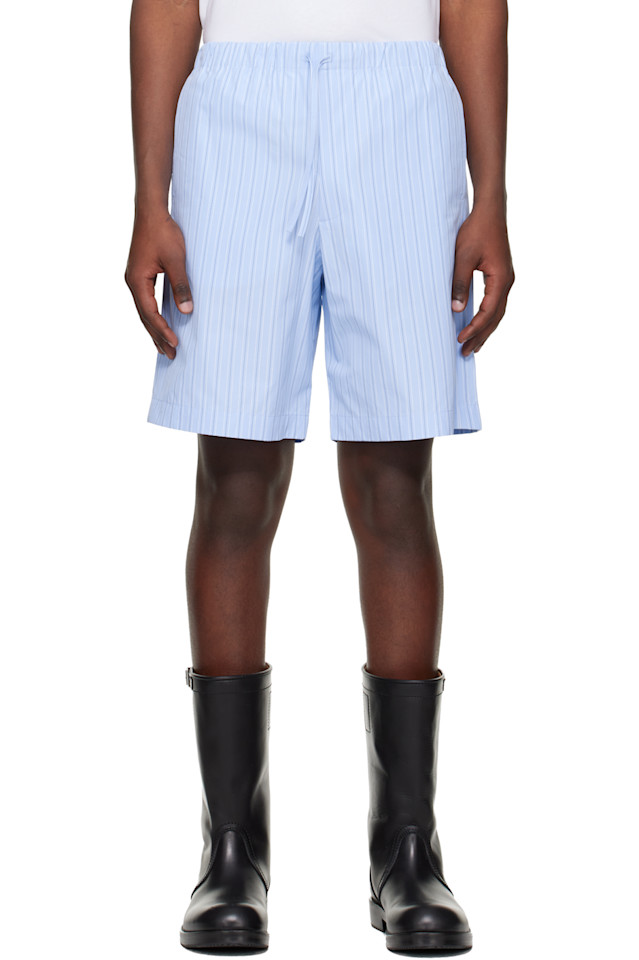 

Dries Van Noten Синие хлопковые шорты