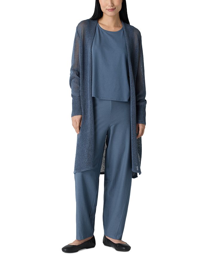 

Длинный кардиган из льна и хлопка Eileen Fisher, серый