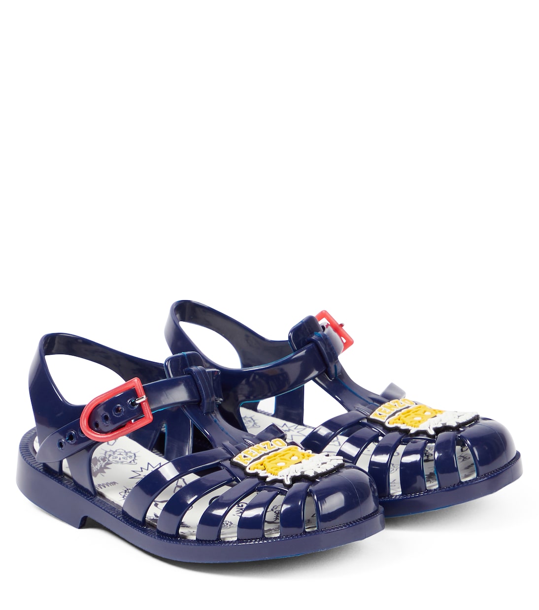 

Сандалии с логотипом Kenzo Kids, темно-синий