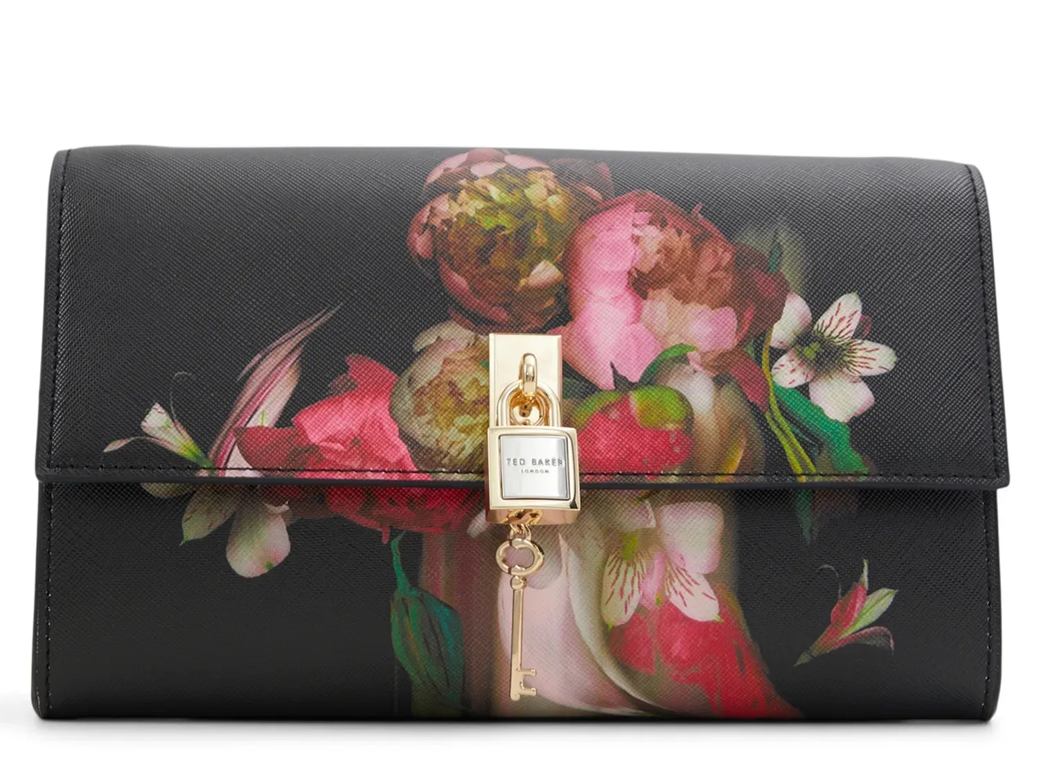 

Клатч Ted Baker Cyra, черный/многоцветный цветочный синтетический
